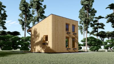 Blockbohlenhaus SANDRA (44mm + Holzverschalung), 20m² – Bild 5