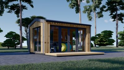 Gartenhaus ERMONES (34mm + Holzverschalung), 4x3m, 12m² – Bild 2