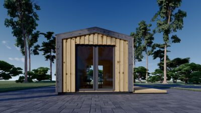 Gartenhaus ERMONES (34mm + Holzverschalung), 5x3m, 15m² – Bild 3