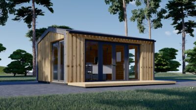 Gartenhaus ERMONES (34mm + Holzverschalung), 5x4m, 20m² – Bild 2