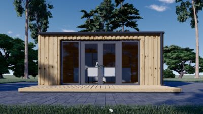 Gartenhaus ERMONES (34mm + Holzverschalung), 5x4m, 20m² – Bild 3