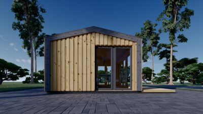 Gartenhaus ERMONES (34mm + Holzverschalung), 5x4m, 20m² – Bild 4