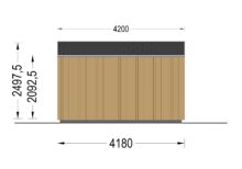 Gartenhaus ERMONES (34mm + Holzverschalung), 4x3m, 12m² – Bild 11