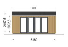 Gartenhaus ERMONES (34mm + Holzverschalung), 5x3m, 15m² – Bild 9