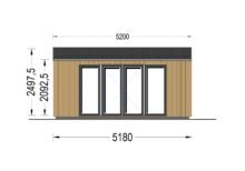 Gartenhaus ERMONES (34mm + Holzverschalung), 5x4m, 20m² – Bild 9