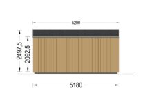 Gartenhaus ERMONES (34mm + Holzverschalung), 5x4m, 20m² – Bild 11