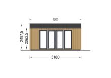 Gartenhaus ERMONES (34mm + Holzverschalung), 5x5m, 25m² – Bild 9