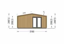 Gartenhaus ERMONES (34mm + Holzverschalung), 5x5m, 25m² – Bild 10