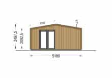 Gartenhaus ERMONES (34mm + Holzverschalung), 5x5m, 25m² – Bild 12