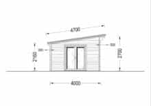 Blockbohlenhaus MARINA (44 mm) 30 m² inkl. Fußboden – Bild 8