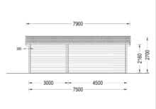 Blockbohlenhaus MARINA (44 mm) 30 m² inkl. Fußboden – Bild 9