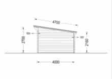 Blockbohlenhaus MARINA (44 mm) 30 m² inkl. Fußboden – Bild 10