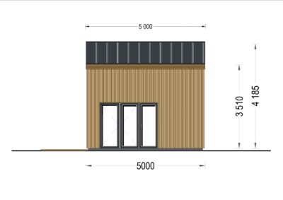 Blockbohlenhaus SANDRA (44mm + Holzverschalung), 20m² – Bild 6