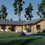 Bungalow Neusiedl (66 mm + Holzverschalung), Isoliert 129 m²