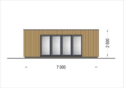 Gartenhaus PREMIUM (Isoliert, SIPS), 7x4 m, 28 m² – Bild 7