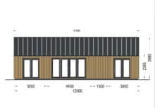 Blockbohlenhaus ADRIAN (34mm + Holzverschalung ), 50m² – Bild 7