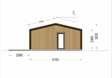 Blockbohlenhaus Angelika 44mm + Holzverschalung), 8.2x6.2m, 50m² – Bild 9