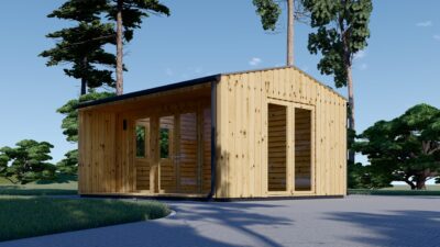 Gartenhaus TAURUS (44mm + Holzverschalung ), 5x4m, 20m² – Bild 3