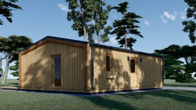 Blockbohlenhaus Angelika 44mm + Holzverschalung), 8.2x6.2m, 50m² – Bild 2