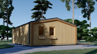 Blockbohlenhaus Angelika 44mm + Holzverschalung), 8.2x6.2m, 50m² – Bild 5