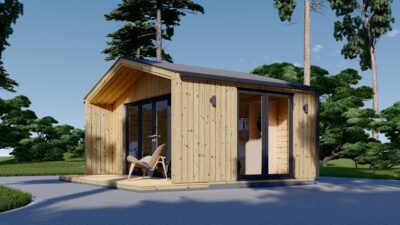 Gartenhaus ELSA (34 mm + Holzverschalung), 5x3m, 15m² – Bild 3