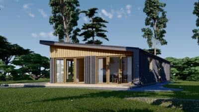 Holzhaus Zürich (66 mm + Holzverschalung), Isoliert 96 m² – Bild 3