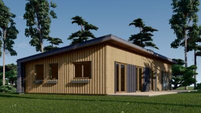 Holzhaus Zürich (66 mm + Holzverschalung), Isoliert 96 m² – Bild 7