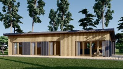 Holzhaus Zürich (66 mm + Holzverschalung), Isoliert 96 m² – Bild 8