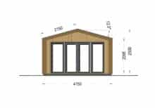 Gartenhaus ELSA (34 mm + Holzverschalung), 4x3m, 12m² – Bild 9