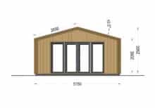 Gartenhaus ELSA (34 mm + Holzverschalung), 5x3m, 15m² – Bild 9