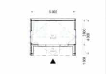 Gartenhaus TAURUS (44mm + Holzverschalung ), 5x4m, 20m² – Bild 6