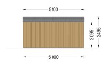Gartenhaus TAURUS (44mm + Holzverschalung ), 5x4m, 20m² – Bild 9