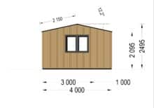 Gartenhaus TAURUS (44mm + Holzverschalung ), 5x4m, 20m² – Bild 10