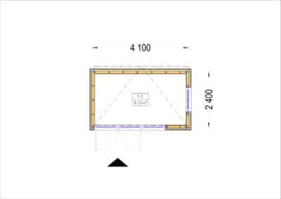 PREMIUM Gartenhaus (Isoliert, SIPS), 4.1x2.4 m, 10 m² – Bild 6