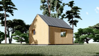 Blockbohlenhaus SUSI (44mm + Holzverschalung), 20m² – Bild 3