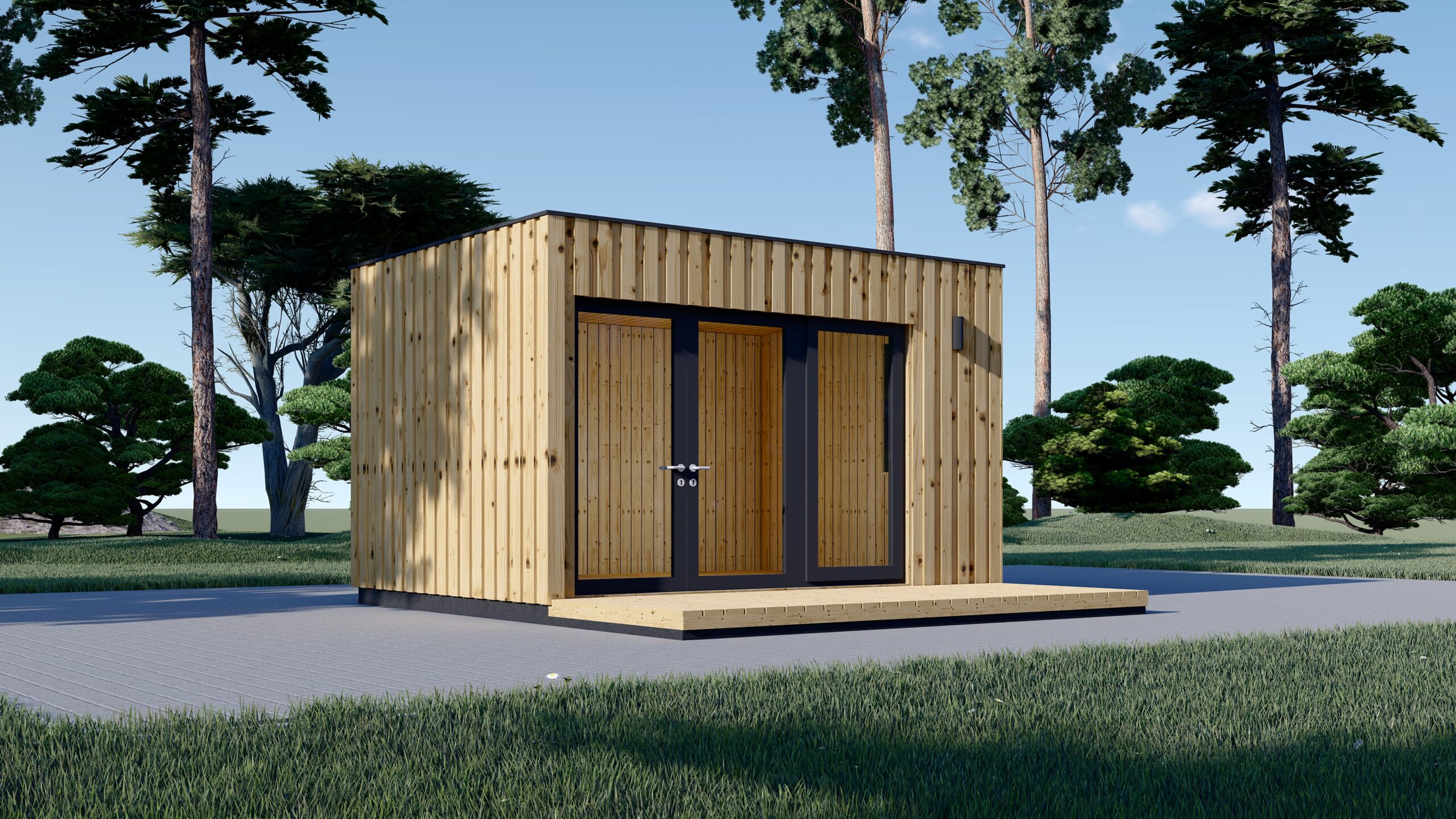 B2b_Sips_4.1x2.4_1 PREMIUM Gartenhaus (Isoliert, SIPS), 4.1x2.4 m, 10 m² – Bild 1