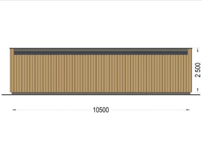 PREMIUM Gartenhaus (Isoliert, SIPS), 10.5x4.5 m, 40 m² – Bild 11