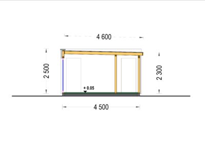 PREMIUM Gartenhaus (Isoliert, SIPS), 10.5x4.5 m, 40 m² – Bild 7