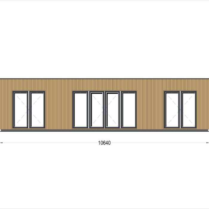 Holzhaus PREMIUM (34mm + Holzverschalung), 10.5x4.5m, 47m² – Bild 8
