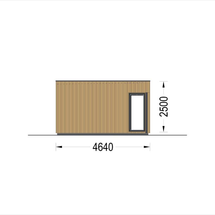Holzhaus PREMIUM (34mm + Holzverschalung), 10.5x4.5m, 47m² – Bild 9