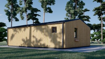 Blockbohlenhaus MARTA Modern 44mm + Holzverschalung 48m² – Bild 5