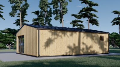 Blockbohlenhaus MARTA Modern 44mm + Holzverschalung 48m² – Bild 6