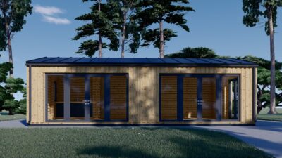 Blockbohlenhaus MARTA Modern 44mm + Holzverschalung 48m² – Bild 2