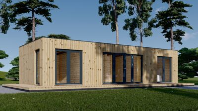 Holzhaus PREMIUM (34mm + Holzverschalung), 10.5x4.5m, 47m² – Bild 5