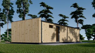 Holzhaus PREMIUM (34mm + Holzverschalung), 10.5x4.5m, 47m² – Bild 3