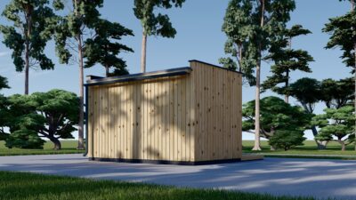 Premium Gartenhaus Tobi (34 mm + Holzverschalung) 10m² – Bild 4