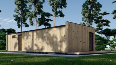 Holzhaus PREMIUM (34mm + Holzverschalung), 10.5x4.5m, 47m² – Bild 4