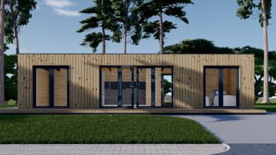 Holzhaus PREMIUM (34mm + Holzverschalung), 10.5x4.5m, 47m² – Bild 2