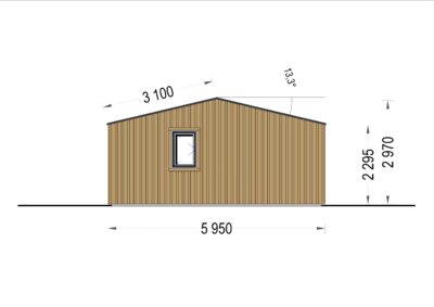 Blockbohlenhaus MARTA Modern 44mm + Holzverschalung 48m² – Bild 7