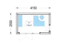 Premium Gartenhaus Tobi (34 mm + Holzverschalung) 10m² – Bild 7